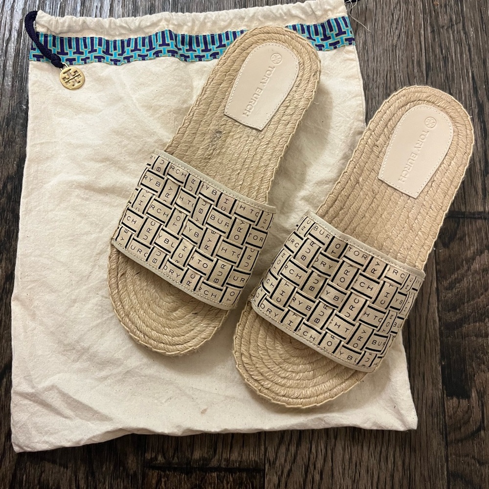 Tory Burch Tan Slide Sandals